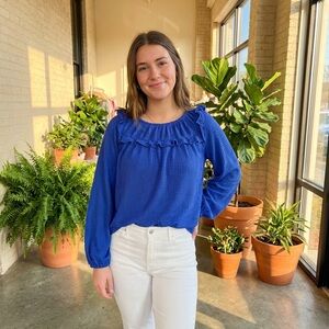 Betsey's Boutique Shop Women’s Purple Textured Long Sleeve Size Large*